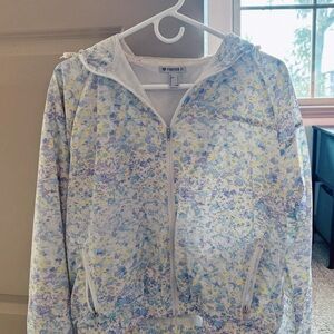 Forever 21 Multicolor Zip-Up Hoodie